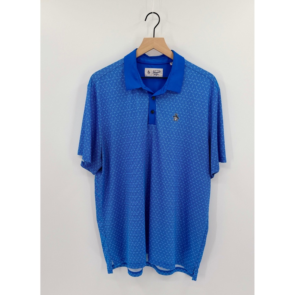 Penguin Mens XL Performance Polo Shirt Breathable Activewear Preppy Collegiate